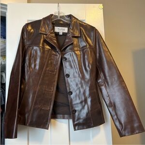 100% Leather Brown Jacket